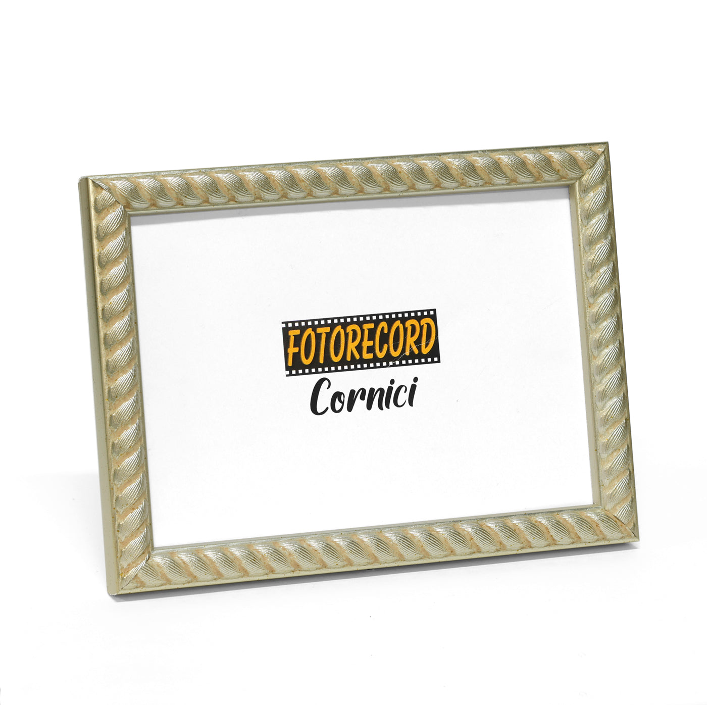 Cornice portafoto pastellata in argento - A6137A Fotorecord