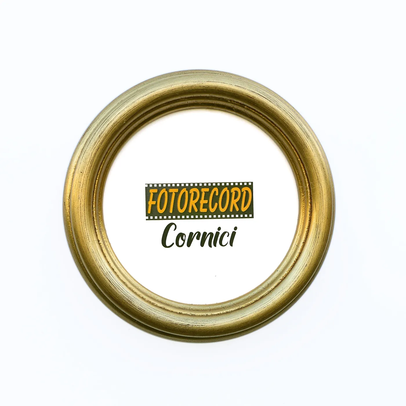 Cornice portafoto tonda in oro