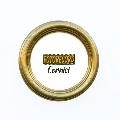 Cornice portafoto tonda in oro
