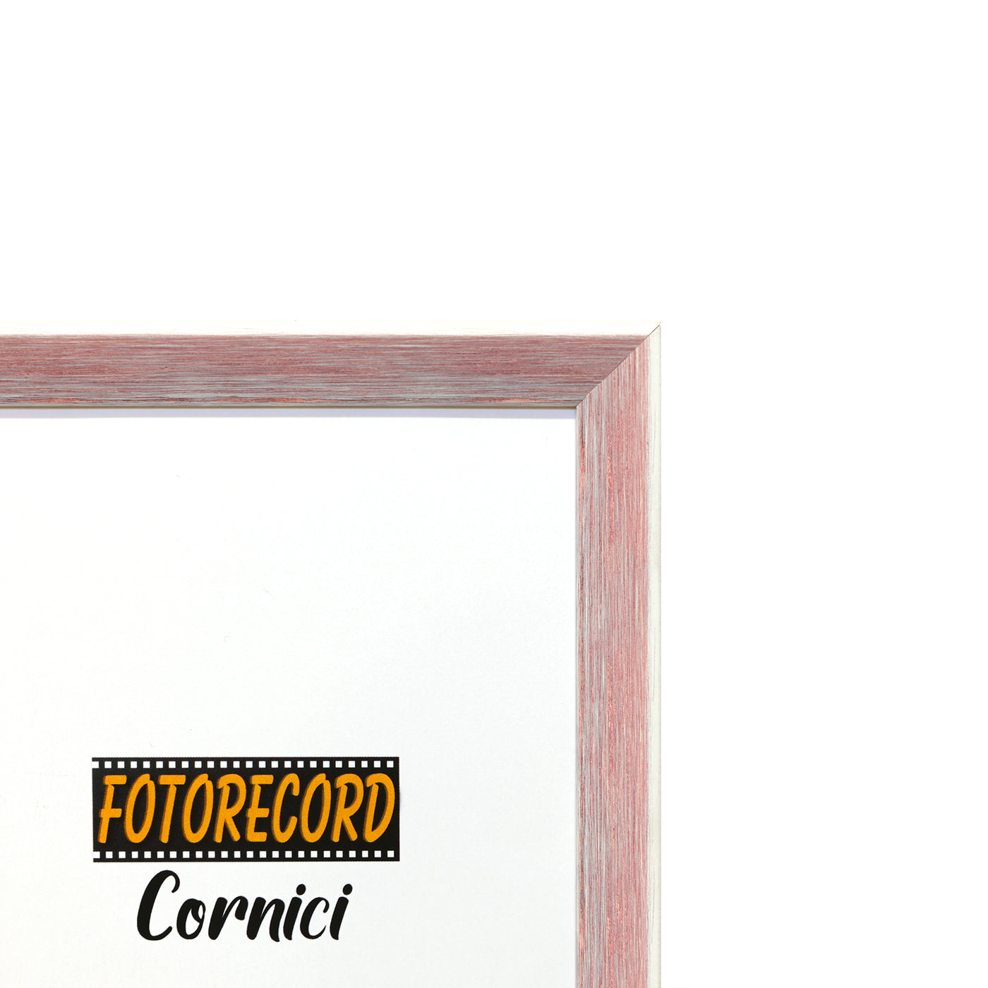 Cornice sagomata bianca e fucsia - A239ALB Fotorecord