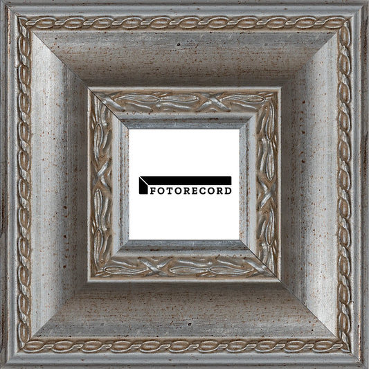 Cornice su misura Arg in Legno Satinata, Argento, Stile Classico