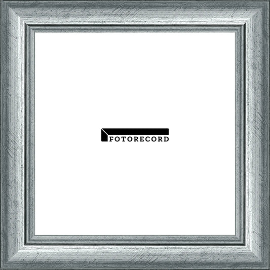 Cornice su misura Argento Anticato in Legno Satinato, Stile Moderno