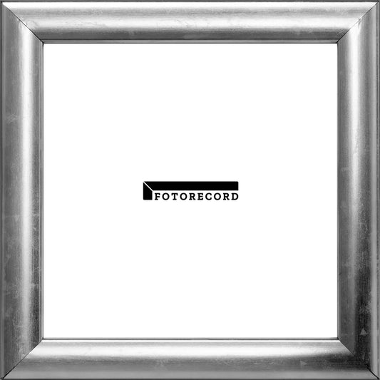 Cornice su misura Argento Invecchiato in Legno Satinata, Argento, Stile Moderno