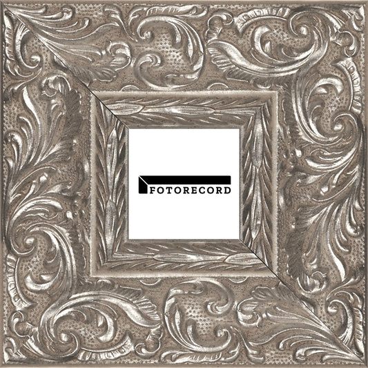 Cornice su misura Argento in Legno Satinata, Argento, Stile Classico