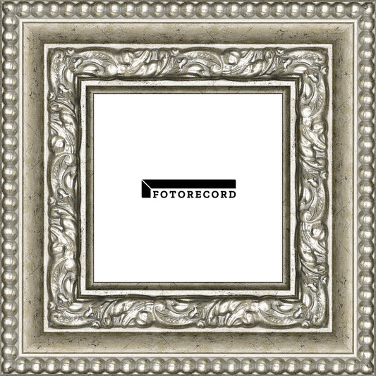 Cornice su misura Argento in Legno Satinata, Argento, Stile Classico