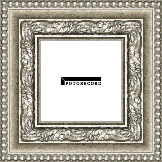 Cornice su misura Argento in Legno Satinata, Argento, Stile Classico