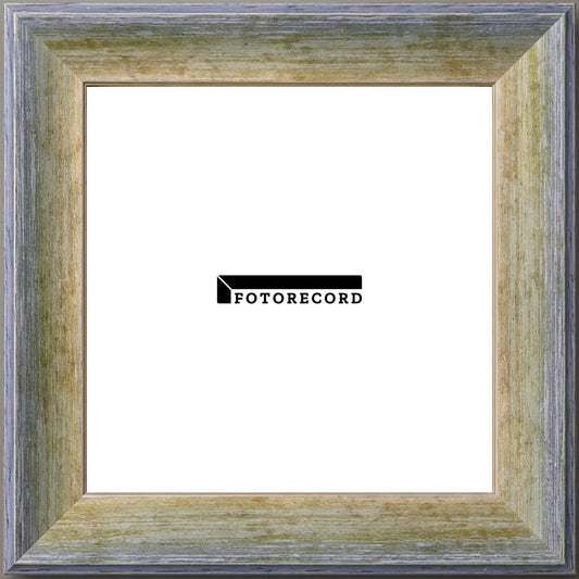 Cornice su misura Azzurro Beige in Legno Satinato, Blu, Stile Moderno