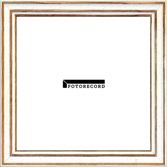 Cornice su misura Bianco in Legno Decapé, Bianco, Stile Vintage