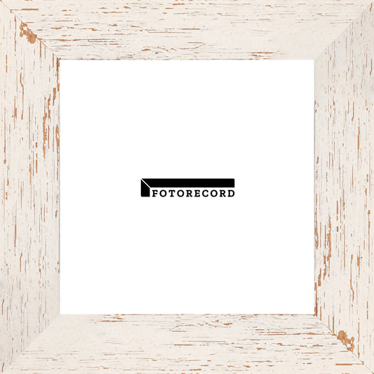 Cornice su misura Bianco in Legno Decapé, Bianco, Stile Vintage
