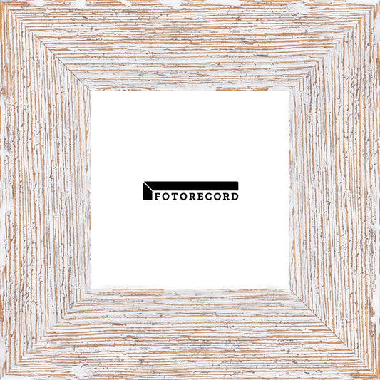 Cornice su misura Bianco in Legno Decapé, Bianco, Stile Vintage