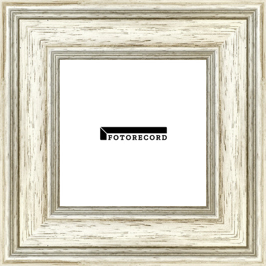 Cornice su misura Bianco in Legno Decapé, Bianco, Stile Vintage