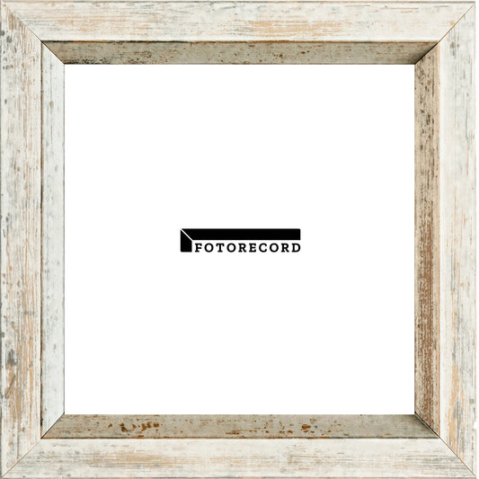 Cornice su misura Bianco in Legno Decapé, Bianco, Stile Vintage