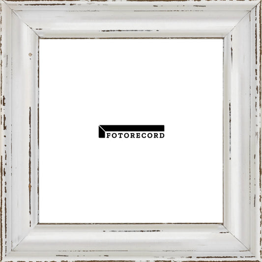 Cornice su misura Bianco in Legno Decapé, Bianco, Stile Vintage