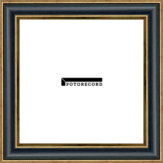 Cornice su misura Blu in Legno Satinata, Blu, Stile Classico