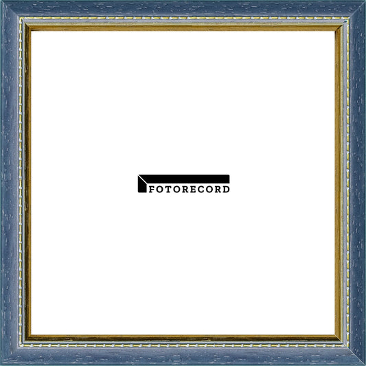 Cornice su misura Blu in Legno Satinata, Blu, Stile Classico