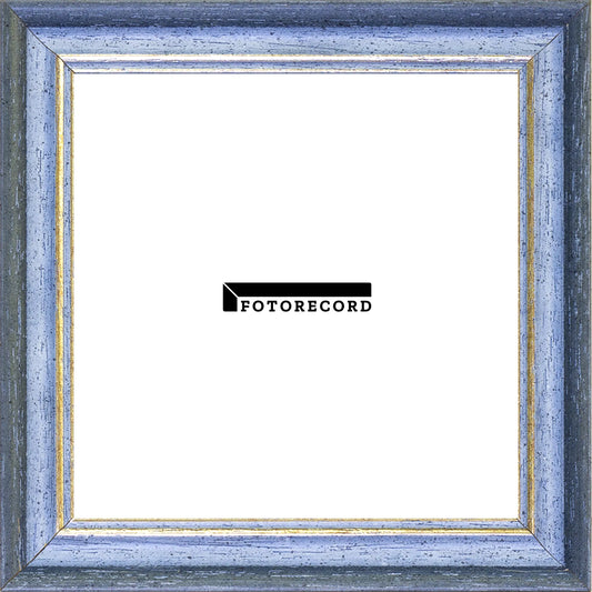 Cornice su misura Blu in Legno Satinata, Blu, Stile Classico