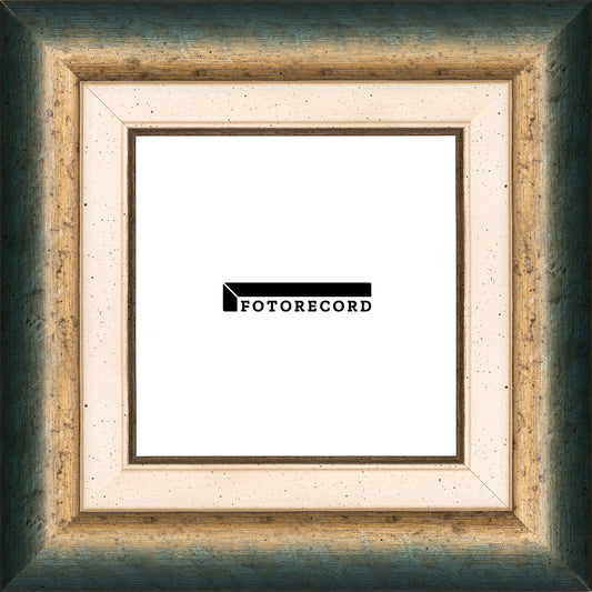 Cornice su misura Blu in Legno Satinata, Blu, Stile Classico