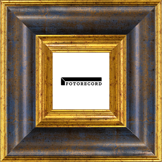 Cornice su misura Blu in Legno Satinata, Blu, Stile Classico