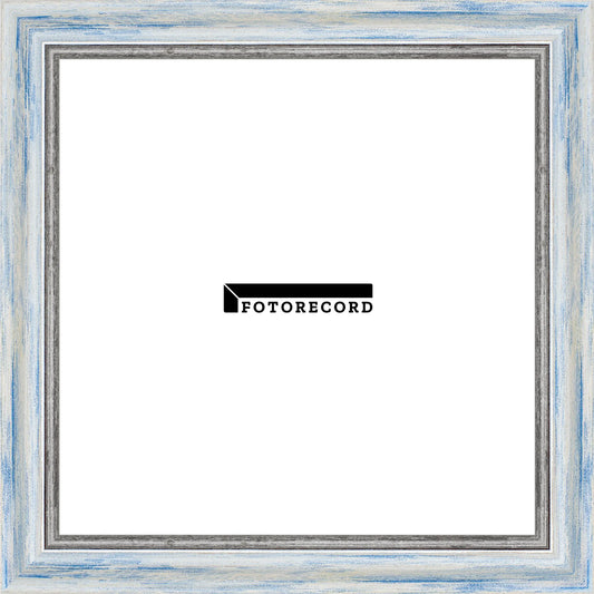 Cornice su misura Blu in Legno Satinata, Blu, Stile Classico
