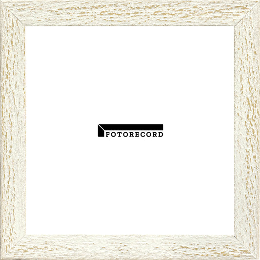 Cornice su misura Crema in Legno Decapé, Beige, Stile Vintage