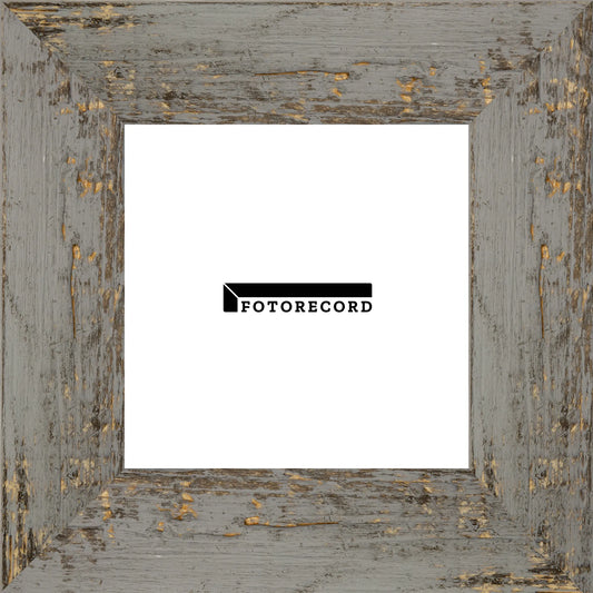 Cornice su misura Fumo in Legno Decapé, Grigio, Stile Vintage