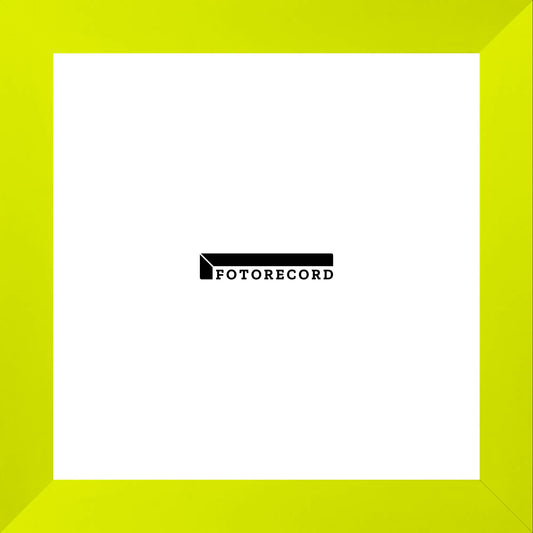 Cornice su misura Giallo Fluo in Legno Satinato, Stile Moderno