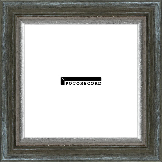 Cornice su misura Grigio Filo Argento in Legno Satinato, Stile Classico