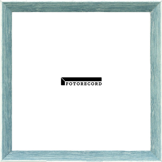 Cornice su misura Iris in Legno Opaca, Blu, Stile Vintage