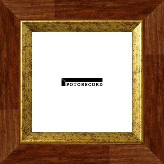 Cornice su misura Mogano Filo Oro Screziato in Legno Satinato, Marrone, Stile Classico