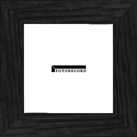 Cornice su misura Nero in Legno Decapé, Nero, Stile Vintage