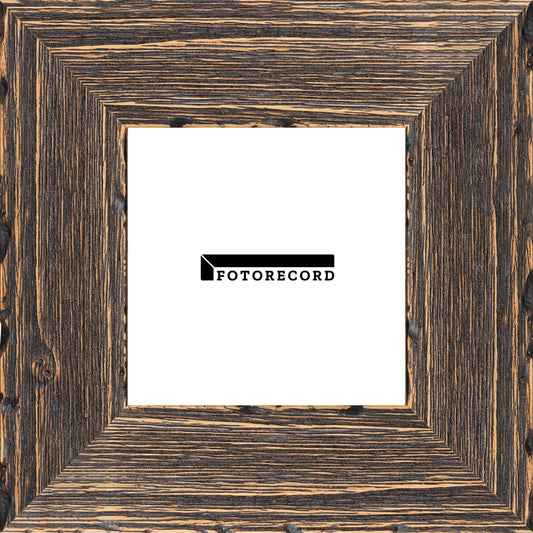 Cornice su misura Nero in Legno Decapé, Nero, Stile Vintage