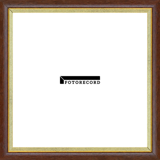 Cornice su misura Noce Filo Oro in Legno Satinato, Marrone, Stile Moderno