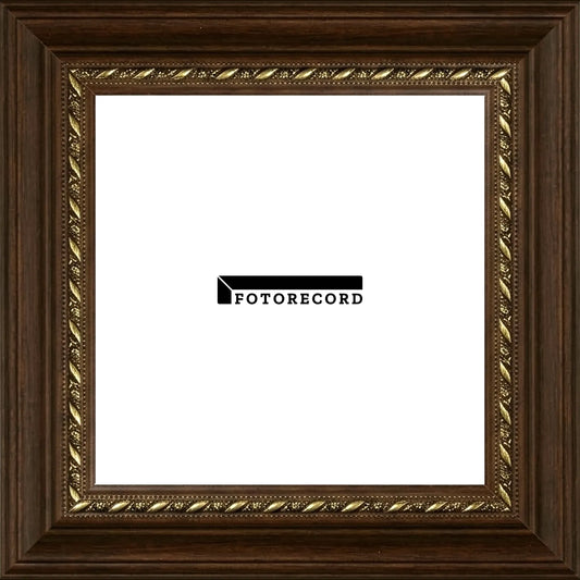 Cornice su misura Noce Filo Oro in Legno Satinato, Marrone, Stile Classico