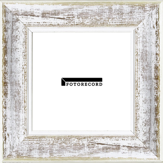 Cornice su misura Noce in Legno Decapé, Marrone, Stile Vintage