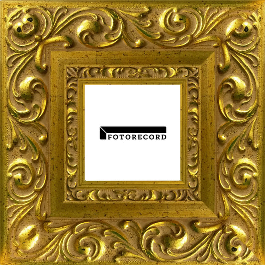 Cornice su misura Oro in Legno Satinata, Oro, Stile Classico