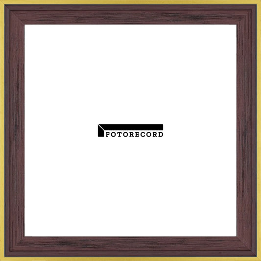Cornice su misura Prugna Filo Oro in Legno Opaco, Bordeaux, Stile Vintage
