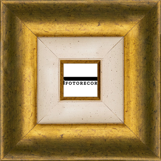 Cornice su misura Verde Beige in Legno Satinata, Verde, Stile Classico