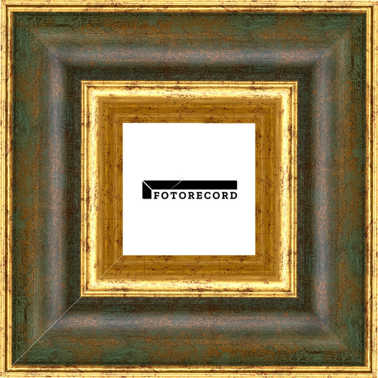 Cornice su misura Verde in Legno Satinata, Verde, Stile Classico
