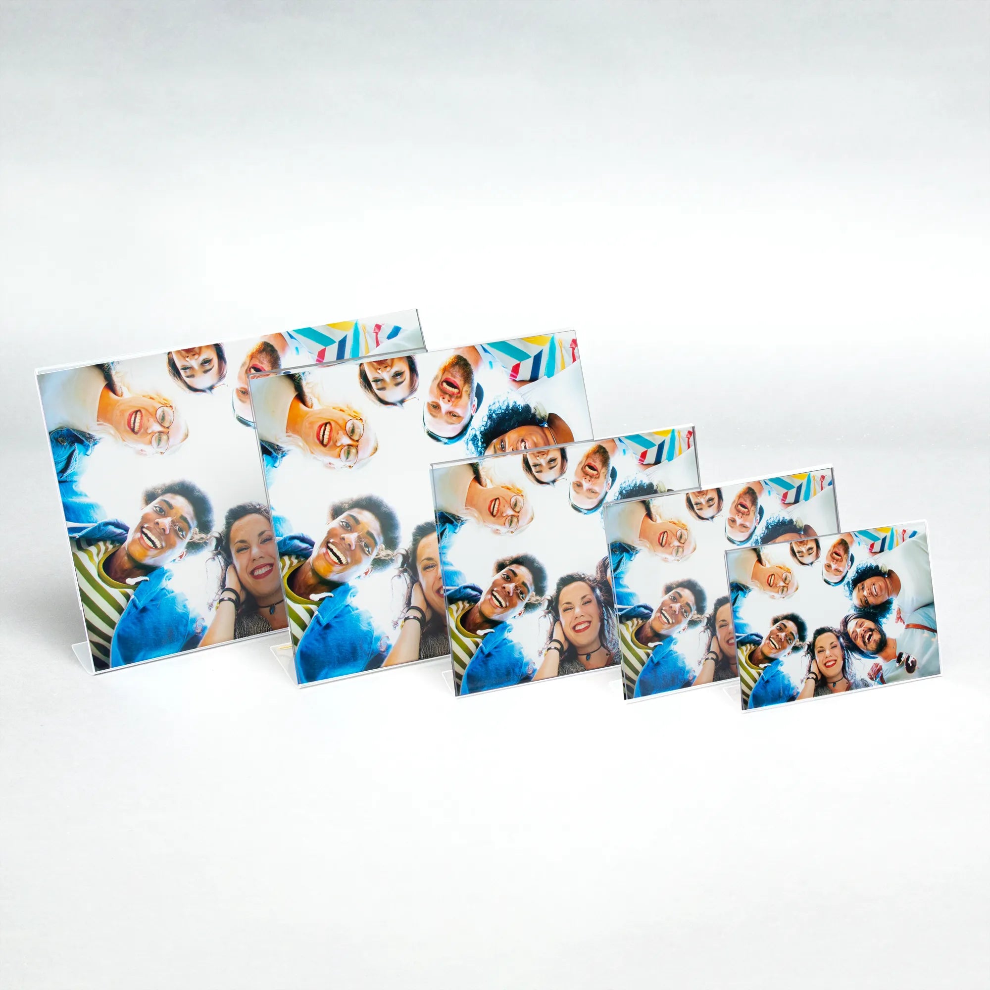 Espositori fotografici da tavolo in plexiglass, vari formati