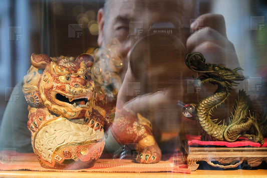 Autoritratto tra i draghi di Hōkō-ji, Nara