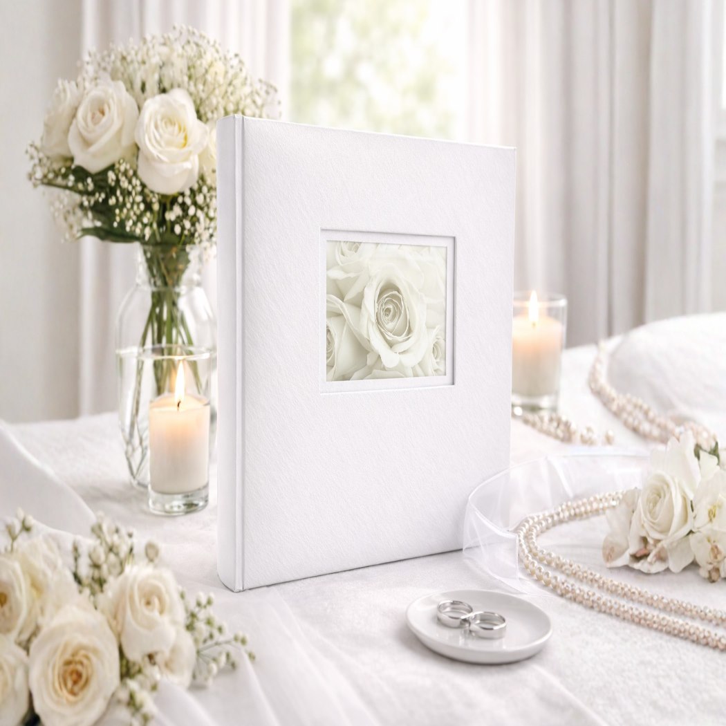 Album con velina Love Bianco 24x29 cm | FRAG0009