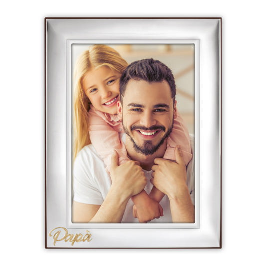 Cornice Silver Papa' Giorgio Verticale 10x15 cm | FRAZ0231