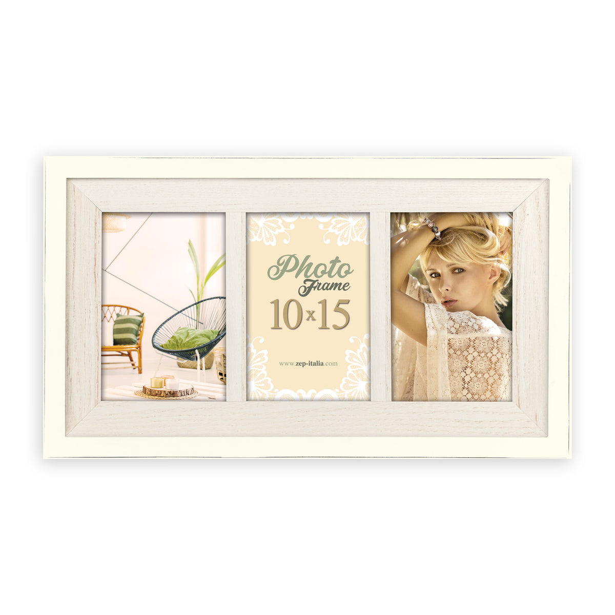 Cornice Multi Arlon White 3 foto 10x15 cm | FRAZ0302
