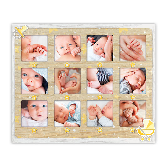 Cornice Bimbo 12 Mesi Antonio 12 foto 6x6 cm | FRAZ0308
