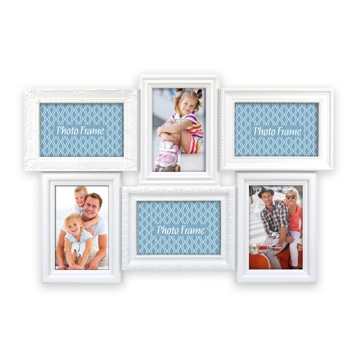 Cornice Multi Almeria White 6 foto 10x15 cm | FRAZ0309