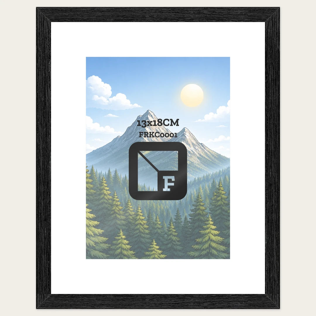 Kit cornice da tavolo Nero e Bianco — foto 13x18 cm con passepartout | FRKC0001 13x18CM