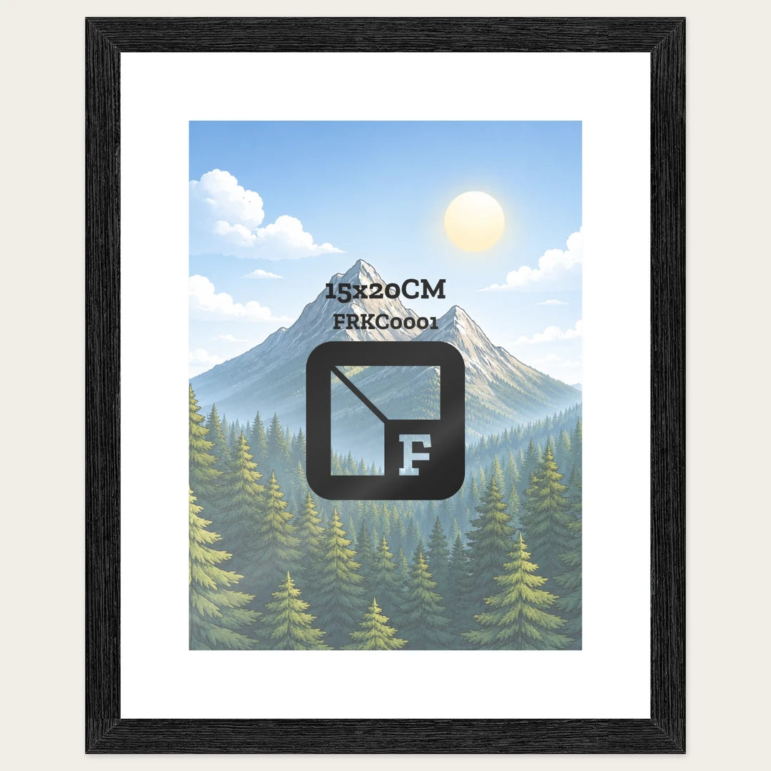 Kit cornice da tavolo Nero e Bianco — foto 15x20 cm con passepartout | FRKC0001 15x20CM