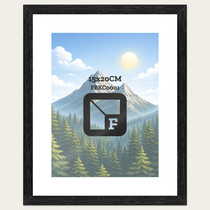 Kit cornice da tavolo Nero e Bianco — foto 15x20 cm con passepartout | FRKC0001 15x20CM