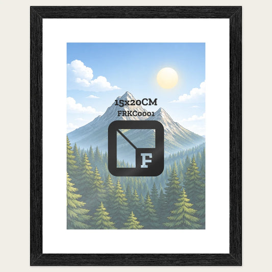 Kit cornice da tavolo Nero e Bianco — foto 15x20 cm con passepartout | FRKC0001 15x20CM