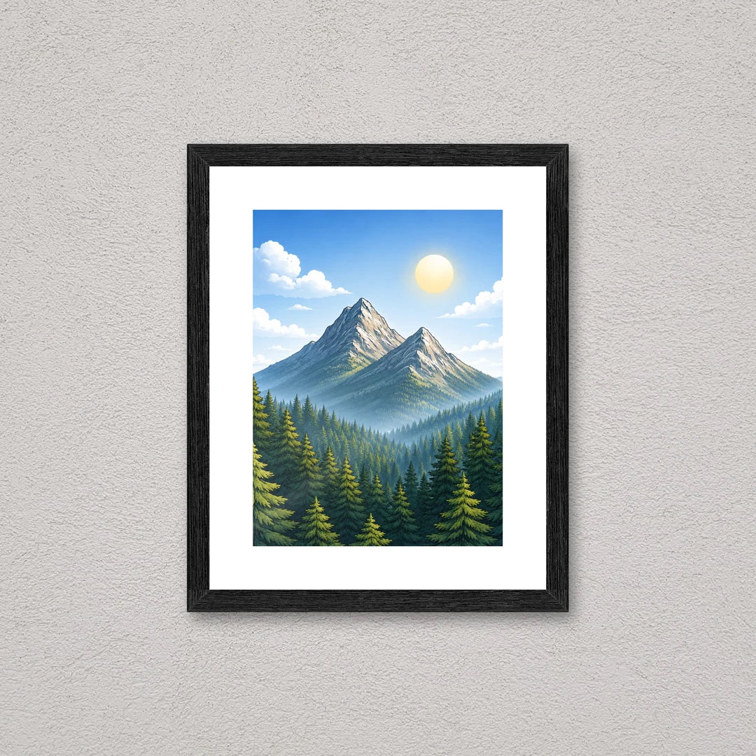 Il kit cornice da tavolo 15×20 cm a parete, con una fotografia di esempio dentro